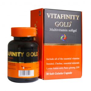 کپسول ویتافینیتی گلد -کپسول مولتی ویتامین ویتافینیتی گلد شهاب درمان-حاوی انواع ویتامین و مواد معدنی مورد نیاز بدن شامل ویتامینC،E،B6،A،D3،K