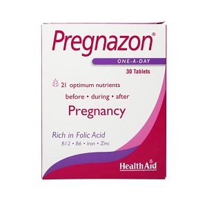 کپسول پرگنازون هلث اید - حاوی ۱۲ نوع ویتامین و ۱۱ نوع ماده معدنی مورد نیاز برای خانم های باردار و شیرده است - داروخانه آنلاین دیجی فارما