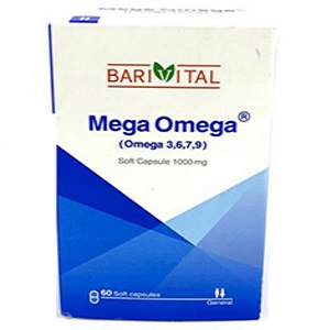 کپسول نرم امگا(۳٫۶٫۷٫۹) باریویتال - قیمت کپسول نرم امگا(۳٫۶٫۷٫۹) باریویتال- کمک به سلامت پوست و سیستم بینایی - تامین اسیدهای چرب ضروری امگا 3 و امگا 6