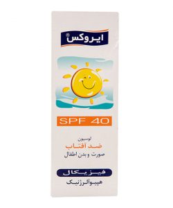 لوسیون ضد آفتاب کودک SPF40 ایروکس - ضد آفتاب کودک ایروکس - لوسیون ضد آفتاب کودک - ضد آفتاب کودک SPF40 Irox- کرم ضد آفتاب مخصوص بچه -