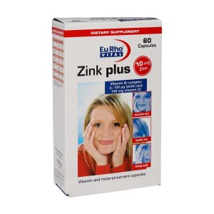 کپسول زینک پلاس (۱۰ میلی گرم) یوروویتال - کپسول زینک پلاس - کپسول زینک پلاس یوروویتال - زینک پلاس - در حفظ ایمنی بدن و سلامت پوست، مو و ناخن موثر است