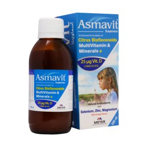 شربت مولتی ویتامین آسماویت (Asmavit Syrup Vitabiotics) محصول انگلستان و تقویت سیستم تنفسی و کاهش علائم بیماری تنفسی-دیجی فارما-آسماویت-آسماویت
