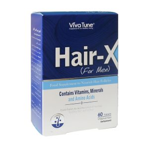 قرص هیر ایکس آقایان ویواتیون 60 عدد - قرص هیر ایکس - مک به حفظ سلامت و حفظ رنگ مو در آقایان - دارای مواد مغذی مورد نیاز فولیکول‌های مو