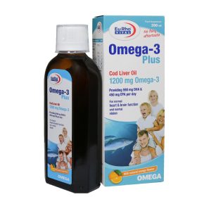 شربت امگا 3 یوروویتال 200 میلی لیتر - شربت امگا 3 با طعم پرتقال -Omega-3 -موثر در بهبود اختلال رفتاری در کودکان مبتلا به بیش فعالی-