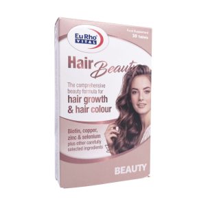 قرص هیربیوتی 30 عددی یوروویتال  - قرص هیربیوتی -Hair Beauty-حاوی ترکیبات مورد نیاز جهت تقویت مو-کمک به بهبود نازک شدن و ریزش مو-موثر در کاهش روند سفید شدن مو