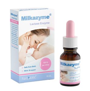 قطره میلکازیم فرابیوتیک 15 میلی لیتر - Milkazyme - قطره میلکازیم - برای نوزادان دچار عدم تحمل لاکتوز و کولیک ناشی از آن، مصرف می گردد.