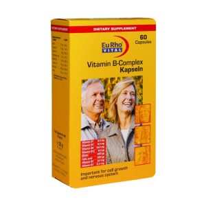 کپسول ویتامین ب کمپلکس -کپسول ویتامین ب کمپلکس 60 عددی یوروویتال - Vitamin B-Complex - موثر در درمان اضطراب و استرس و افسردگی -