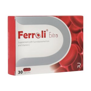 کپسول فرولی اکسترا 30 عددی رستاژن -  Ferroli - کمک به تامین آهن و ویتامین‌های مورد نیاز بدن - قیمت قرص فرولی - جلوگیری از کم خونی ناشی از فقر آهن