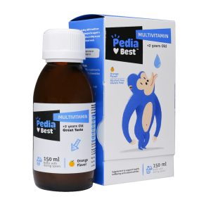 شربت پدیابست مولتی ویتامین بالای 2 سال 150 میلی لیتر - Pedia Best Multivitamin -کمک به رشد کودکان -افزایش اشتها و انرژی کودکان -تامین ویتامین‌ها ی مورد نیاز