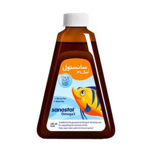 شربت سانستول امگا3 حجم 155 میلی لیتر - قیمت شربت سانستول امگا3 - Sanostol Omega 3 Syrup 155 ml - شربت امگا3 برای کودکان بالای سه سال