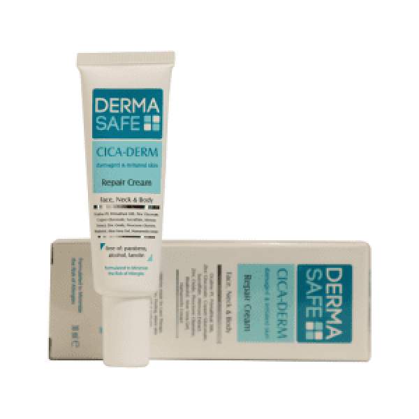 کرم بازسازی کننده پوست درماسیف Derma Safe Cica Derm Repaire -کرم بازسازی کننده پوست درماسیف مناسب پوست های آسیب دیده و تحریک شده -