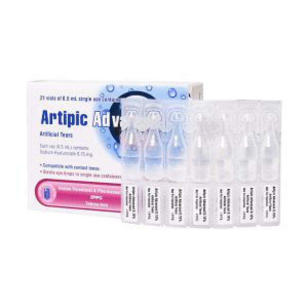 اشک مصنوعی آرتیپیک ادونسد 0.15 درصد 21 عدد - Artipic Advanced -از بین بردن خشکی و سوزش چشم -مرطوب کننده سطح چشم -تسهیل در پلک زدن