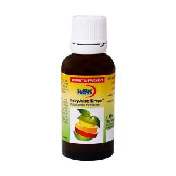 قطره بیبی جویس یوروویتال ۳۰ میلی لیتر - Baby Juice Drops -بهبود رشد جسمی و ذهنی و تقویت حافظه در کودکان-تکامل رشد و استحکام استخوان ها در کودکان