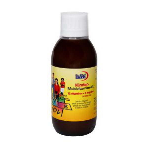 شربت کیندر مولتی ویتامین یوروویتال ۲۰۰ میلی لیتر -  Kinder Multivitaminsaft - افزایش قدرت سیستم ایمنی بدن در نوزادان-رشد و حفظ استخوان های نرمال