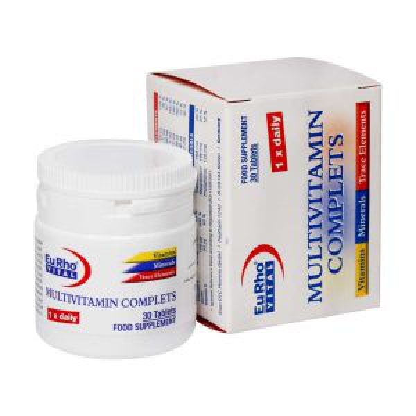 قرص مولتی ویتامین کامپلیت یوروویتال 30 عددی - Multivitamin Complets -حفظ سلامت پوست، مو و ناخن-تقویت و افزایش قدرت عضلانی-حفظ سلامت عمومی بدن