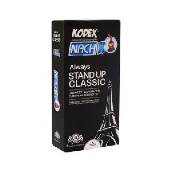 کاندوم کدکس مدل استند آپ کلاسیک 12 عدد -Nach Kodex Stand Up Classic Condoms - دارای نوک ذخیره برای امنیت بیشتر - بسته بندی و تعداد مناسب - مقاومت نسبتا خوب