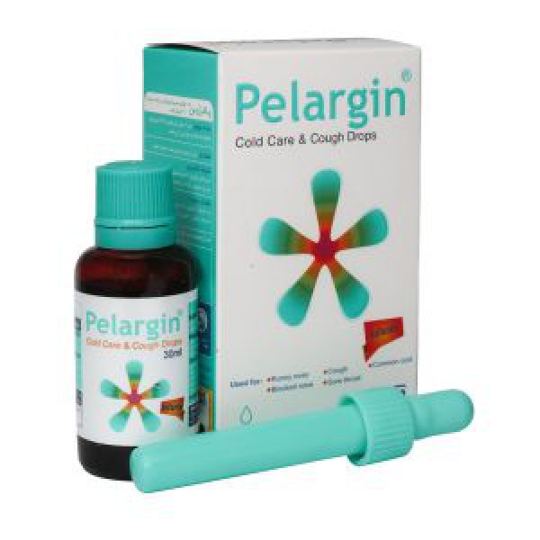 قطره سرماخوردگی وضد سرفه پلارژین 30 میلی لیتر گیتا دارو -  Pelargin - قطره سرما خوردگی کودکان پلارژین - قطره ضد سرفه کودکان پلارژین