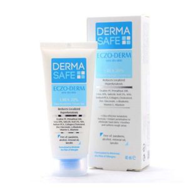 کرم ژل اوره 20 درصد درماسیف Derma Safe Eczo Derm Urea 20% Cream - کرم ژل اوره 20 درصد درماسیف مناسب پوست های بسیار خشک اگزمایی و آتوپیک ۴۰ میلی لیتر - کرم ژل اوره 20 درصد درماسیف