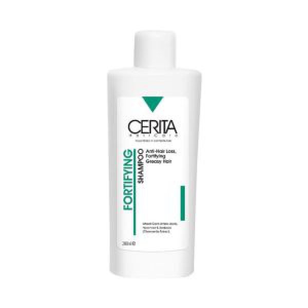 شامپو تقویت کننده و ضد ریزش مخصوص موهای چرب سریتا 200 میلی لیتر - Anti Hair Loss Shampoo For Greasy Hairs CERITA - حالت دهنده و درخشان کننده مو